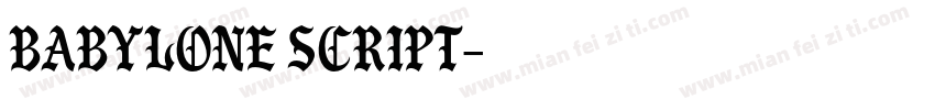 babylone script字体转换